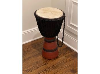 Vintage Handcrafted Wooden Ghanaian Hand Drum