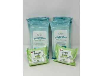 Nurture Rinse Free Bathing Wipes And Simple Cleansing Facial Wipes