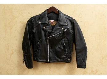 Adorable Black Leather Children’s Size 12 Harley Davidson Jacket
