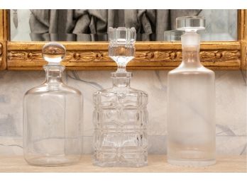 Group Of Three Crystal Decanters