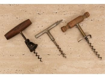 A Group Of Three Vintage/Antique Corkscrews