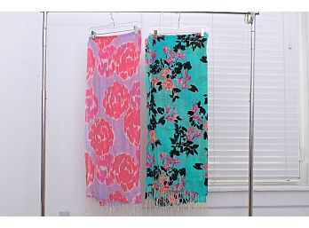 Two Lilly Puitzer Printed Scarves