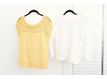 Burberry Sweater & Carolina Herrera Top, As-is