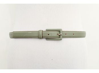 Talbot's Green Leather Belt, Size M