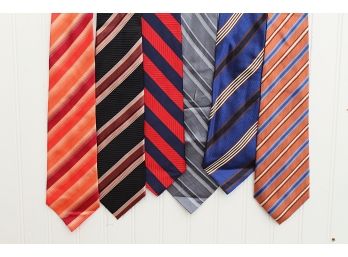 Six Striped Silk Ties