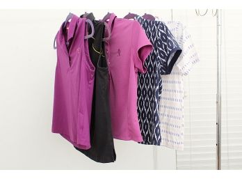 Five Women's Athletic Tops, Size M