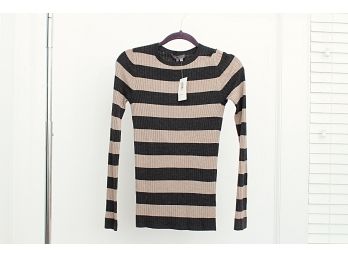 Vince Striped Sweater Top, Size S - Retail $215