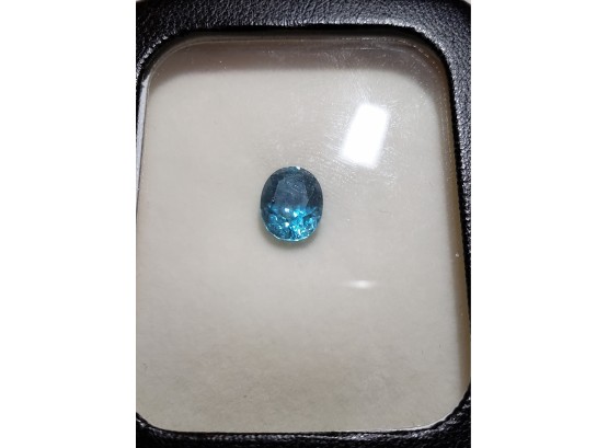 3.9 Carat Blue Zircon Loose Gemstone