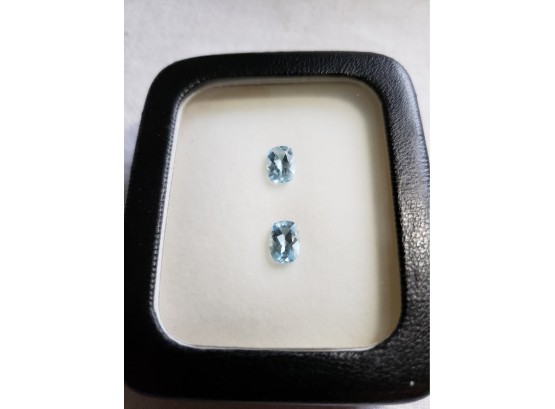 Two 7 X 5 Mm Aquamarine Loose Gemstones