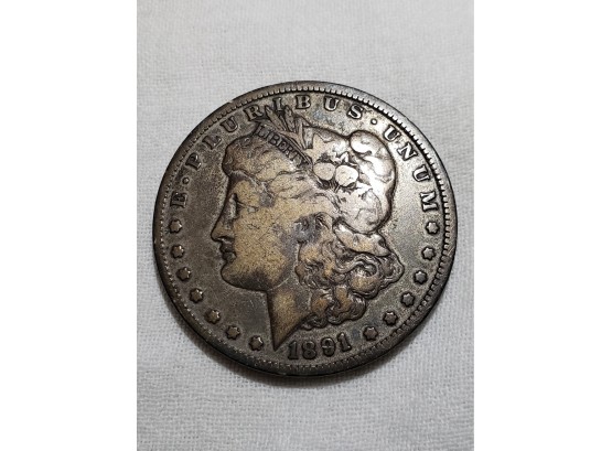 1891 O Morgan Silver Dollar