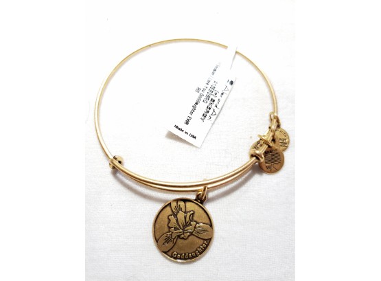 NWT Alex And  Ani Gold Tone Goddaughter Bracelet
