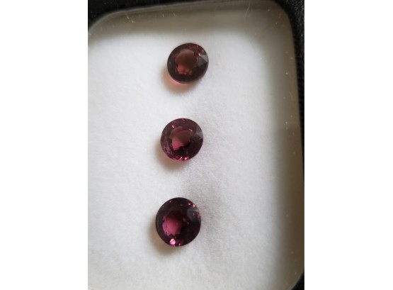 Three 1.60 Carat Tourmaline Loose Gemstones