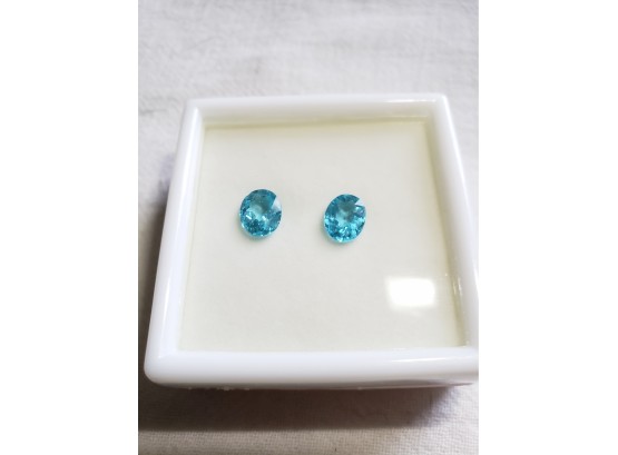 Two 1.8 Carat Apatite Oval Loose Stones