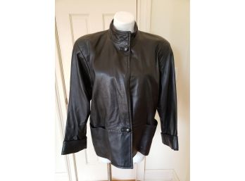 Men's L.S. Murcek Black Leather Jacket Size