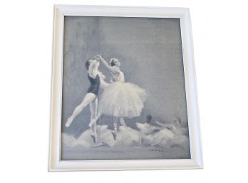 Aaron Muriel Lawson 1940 Pastel Drawing Of Ballet Dancers