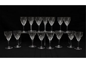 Set Of 15 Gevaert TCPL Clear By Val St Lambert Port Wine Glasses