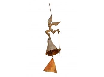 20th Century Brutalist Paolo Soleri Bronze Bell Wind Chime