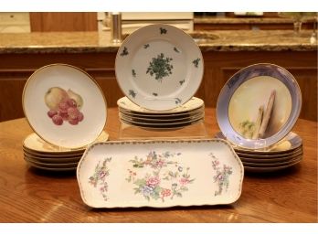 Thomas Dessert Plates And Noritake Asparagus Plates And Platter (SEE MORE PICS FOR PLATTER)