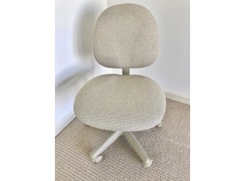 Beige Adjustable Rolling Desk Chair