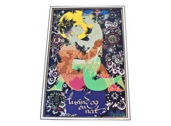 Thousand And One Nights Serigraph By Bjørn Wiinblad For T. T. Serigrafi, 1970s