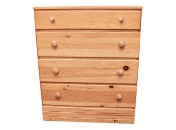Four Drawer Pine Wood Chest
