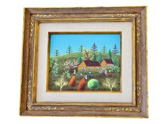 Cermic Blasnauski Framed Landscape Oil Painting