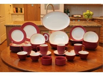 Noritake Stoneware Colorwave Rim Raspberry Dinnerware (Partial Set)