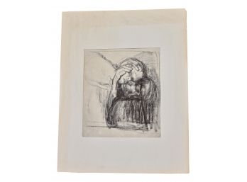 Antique Signed Giclee Of Mother And Child