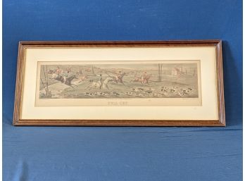 Antique English Hunting Print 'Full Cry'