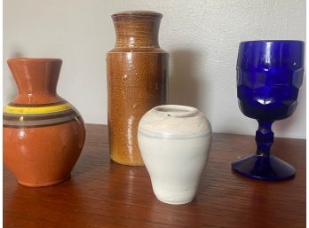 Lot Of 4 Misc Pottery/glass