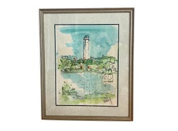 Original Signed Water Color By Artist Birdsey