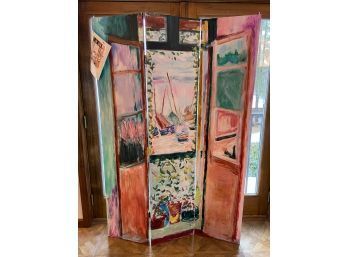 The Open Window Matisse Forgery Acrylic Tri-fold Screen 3 Panel Room Divider 4x6ft