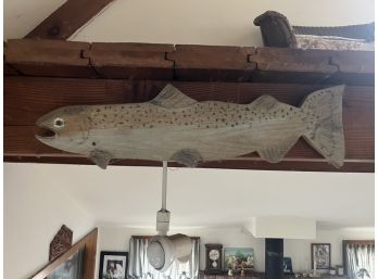 Wooden Salmon Decor