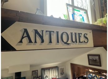 'Antiques' Wooden Sign