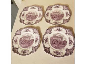 Set Of 4 Small Johnson Bros England Plates