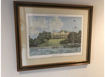 Vintage New York Yacht Club, Newport, RI Watercolor Print
