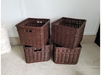 Set Of Decorative Wicker Baskets
