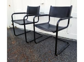 Vintage Leather Side Chairs