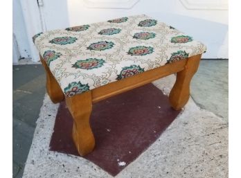 Vintage Tapestry Covered Footstool