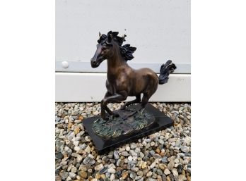 Copper Toned Equestrian Figurine