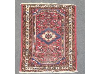 Small Antique Hand Made Persian Throw Rug