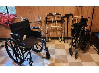 Misc Lot Wheel Chairs, Walkers & Canes