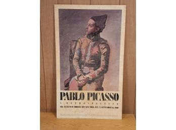 Vintage 1980s Pablo Picasso A Retrospective Museum Modern Art Foamboard Poster