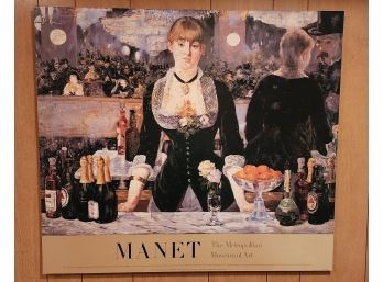 Vintage 1980s Foamboard Manet Poster Metropolitan Museum Of Art