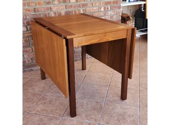 Danish Modern 1980s Ansager Mobler ~ Workbench Teak Drop Leaf Dining Room Table