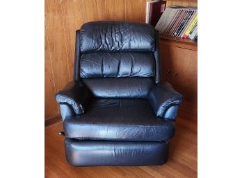 Lane Furniture Black Vinyl Recliner ~ AS IS ~ Worn & Torn ~ 2/2