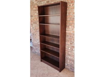 Post Mid Century Danish Modern Rosewood 79' Bookcase, 1970s ~ 1/4