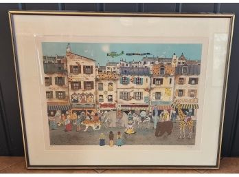 Eugene Delcroy Limited Edition 6/250 Framed 'The Circus' Lithograph Print