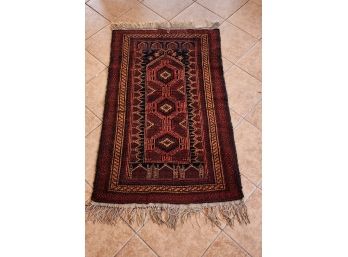 Hand Made Red Persian Throw Rug Carpet