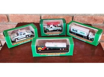 Set 4 Mini Hess Trucks